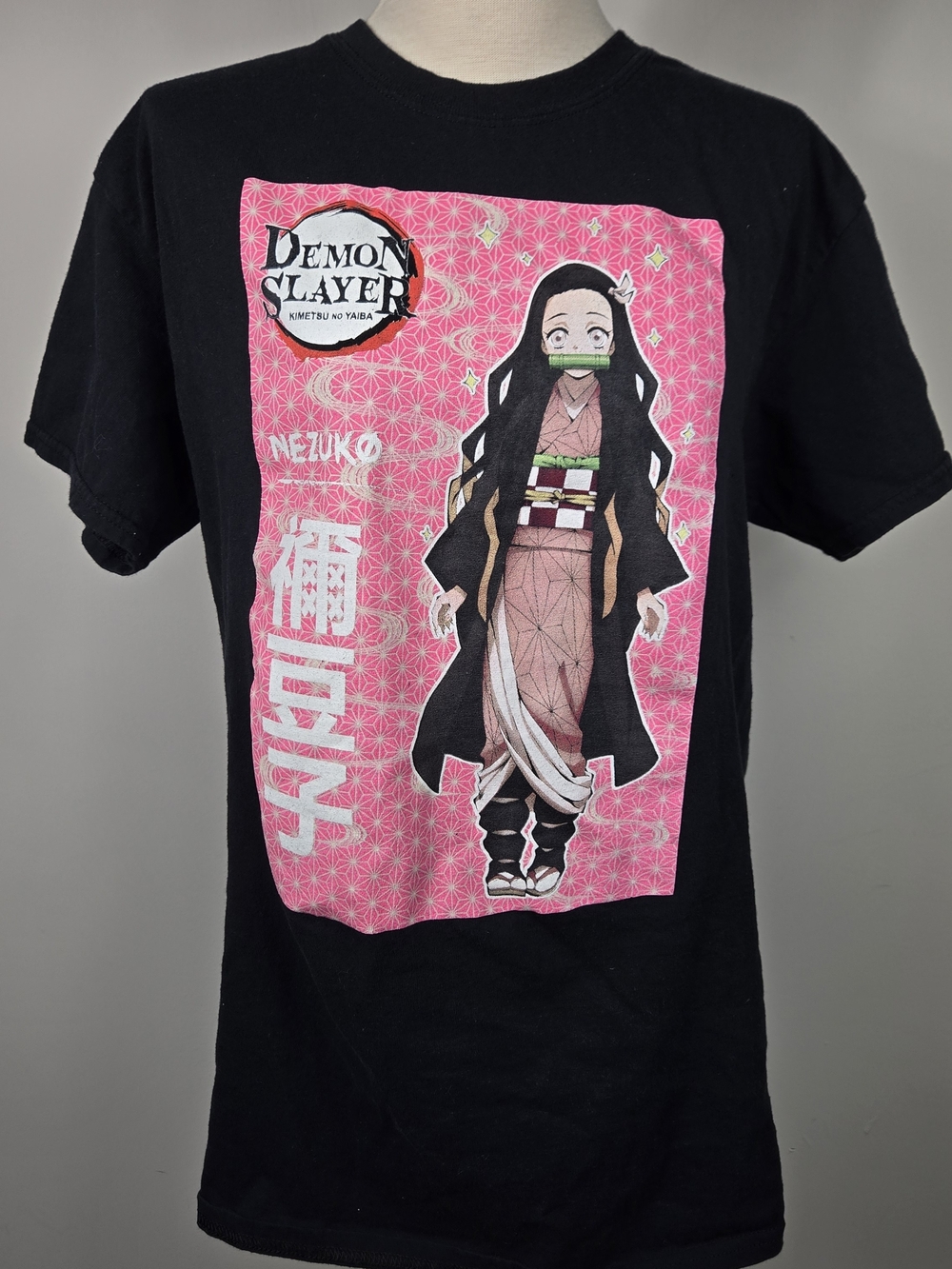 Demon Slayer Nezuko Graphic T-Shirt Medium Black Anime Manga Tee KNY